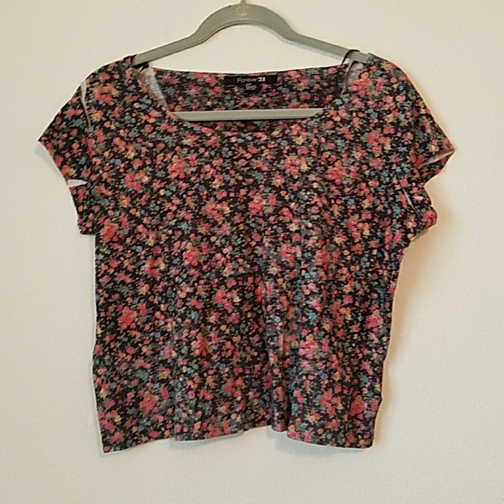 Floral design crop top